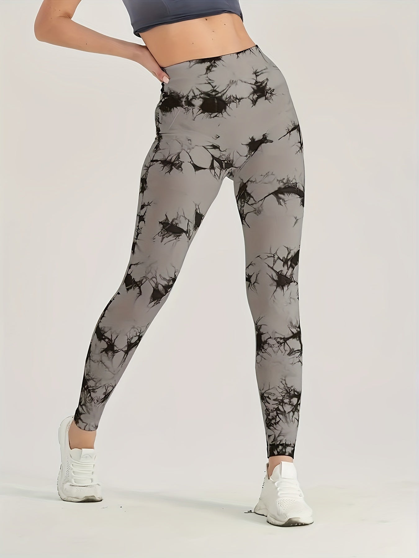 3pcs Women Tie Dye High Stretchy Yoga Leggings Pants - High Waist Butt Lifting Workout Tight Sports Pants - Made from Polyester & Spandex - Suitable for Yoga, Fitness & Workout - Perfect Gift for Women Who Love Sports